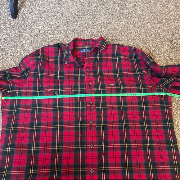 Ralph Lauren Red and Black Casual Button Down Shirt - Picture 3 of 5